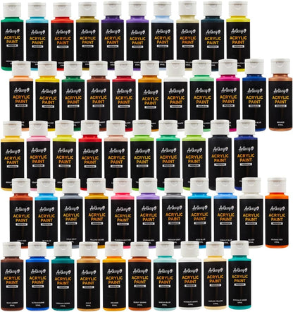 Set de 52 pinturas acrílicas | Colores variados 