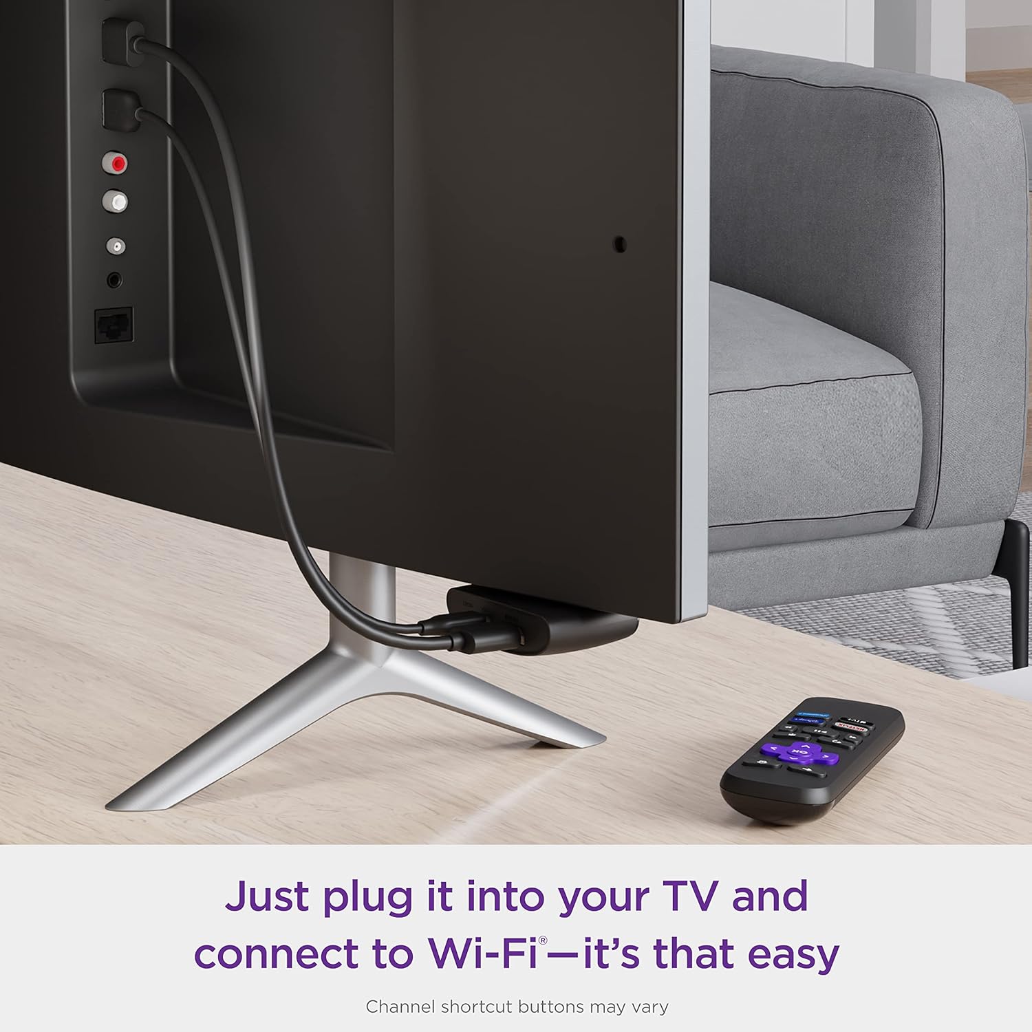 Roku Express | Reproductor de Streaming HD con Control Remoto Simple, HDMI Incluido, TV en Vivo & Gratuita, Compatible con Alexa, Google & Siri