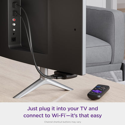Roku Express | Reproductor de Streaming HD con Control Remoto Simple, HDMI Incluido, TV en Vivo & Gratuita, Compatible con Alexa, Google & Siri