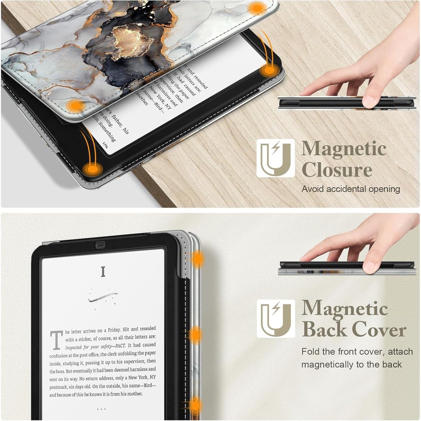 Funda para Kindle con función atril | Marmol