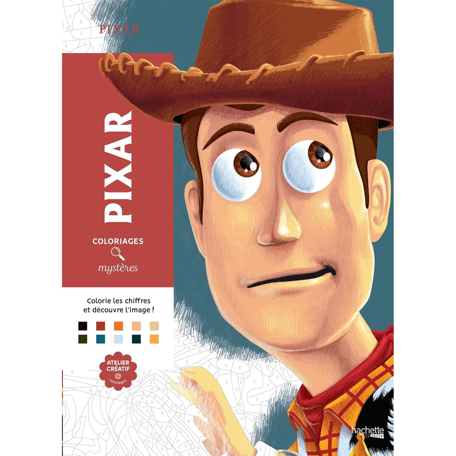 Libro para colorear | Pixar | 100 Diseños para pintar | Idioma: Francés