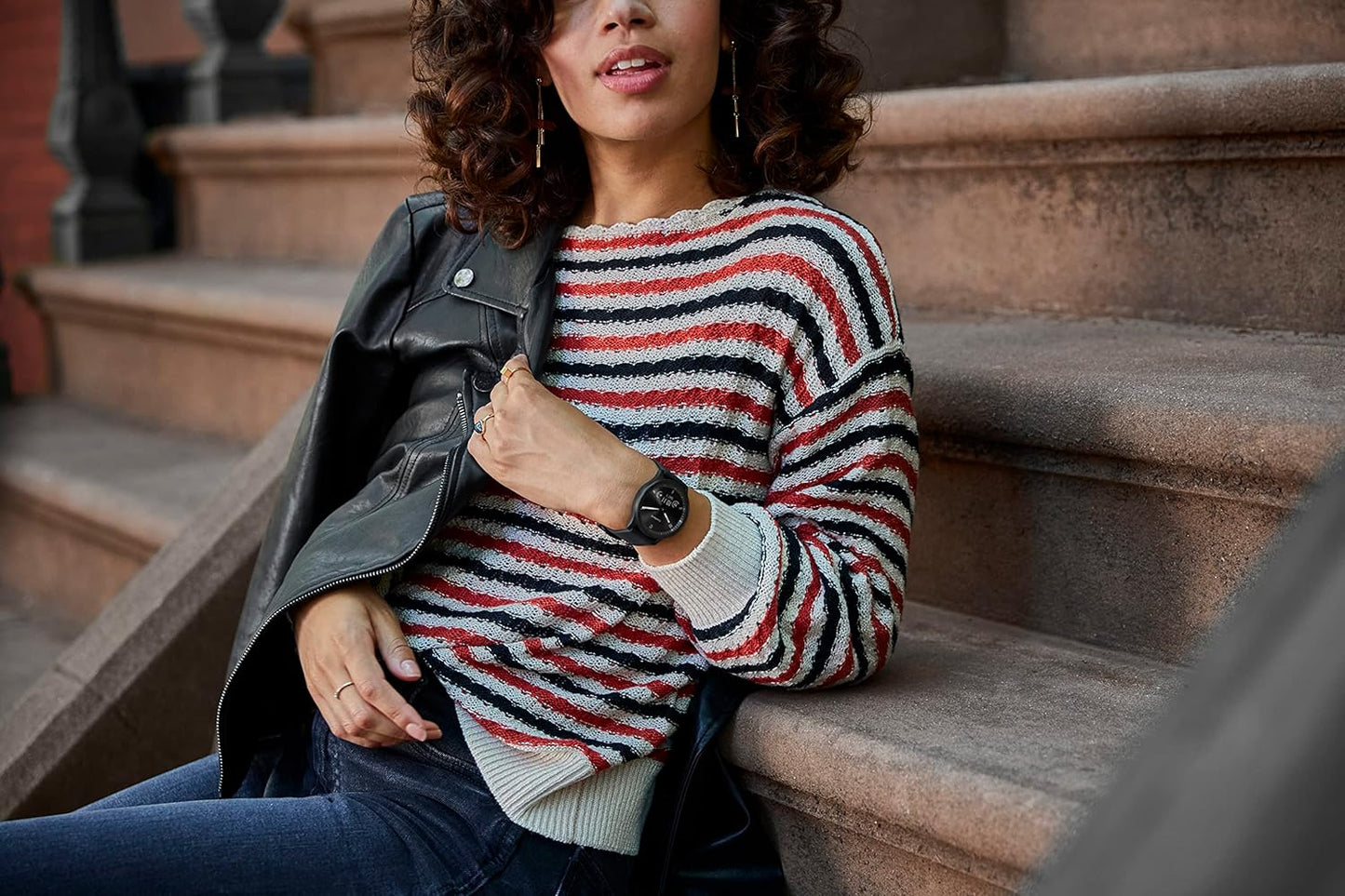Garmin vívomove Sport Smartwatch Híbrido – Estilo Analógico con Pantalla Táctil Oculta, Salud & Bienestar, 5 Días de Batería