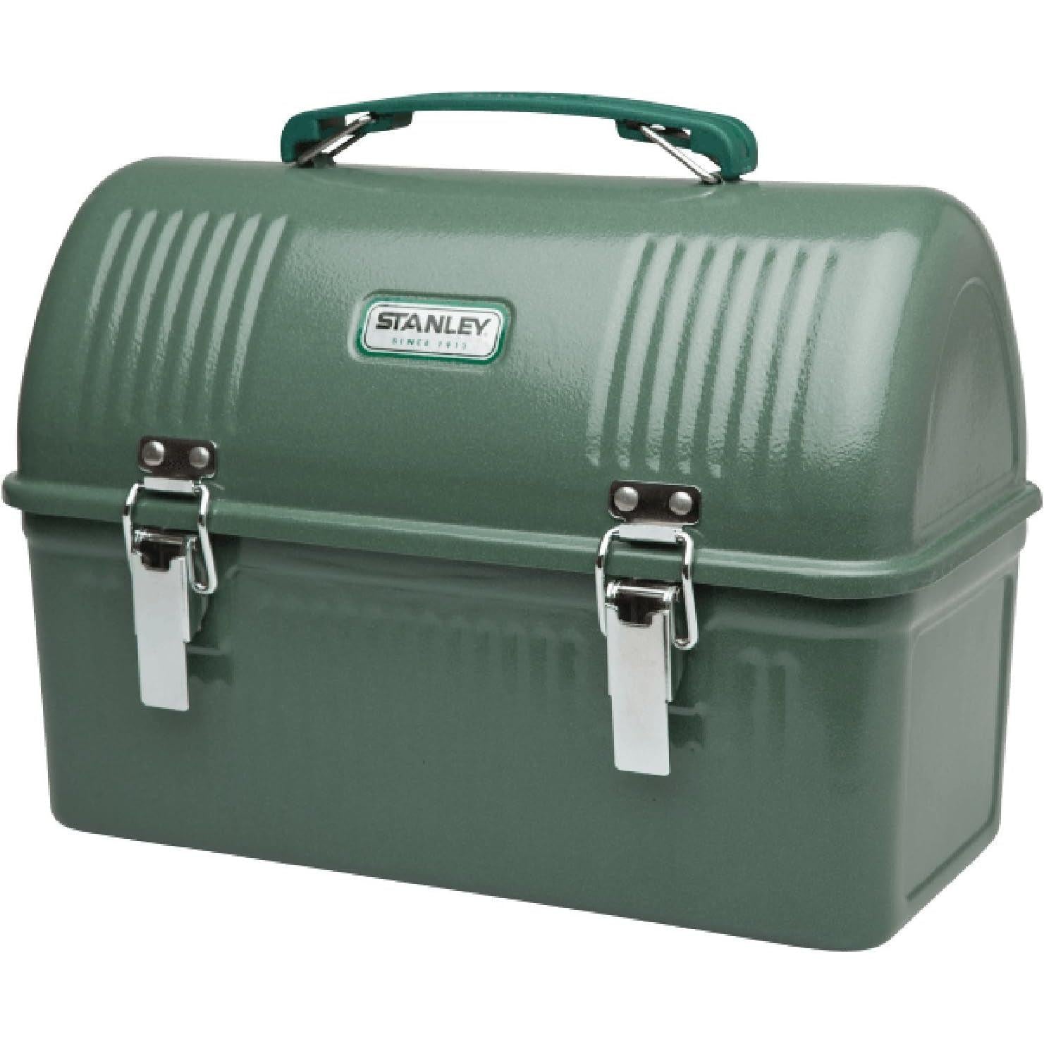 Classic Lunch Box 10 Qt | Vintage Metal Lunchbox | Durable Meal Container with Handle and Latch | Stores Food, Drinks, Thermos, Water Bottle