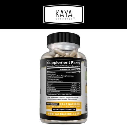 Enzimas Digestivas Kaya Naturals con Prebióticos y Probióticos