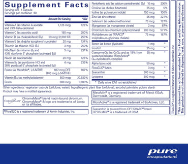 O.N.E. Multivitamin – Multivitamínico 1 al día con Metafolin®, CoQ10 y Luteína – Soporte cognitivo, visual y celular* – 60 cápsulas
