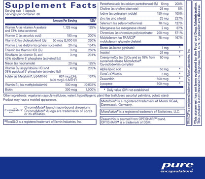 O.N.E. Multivitamin – Multivitamínico 1 al día con Metafolin®, CoQ10 y Luteína – Soporte cognitivo, visual y celular* – 60 cápsulas