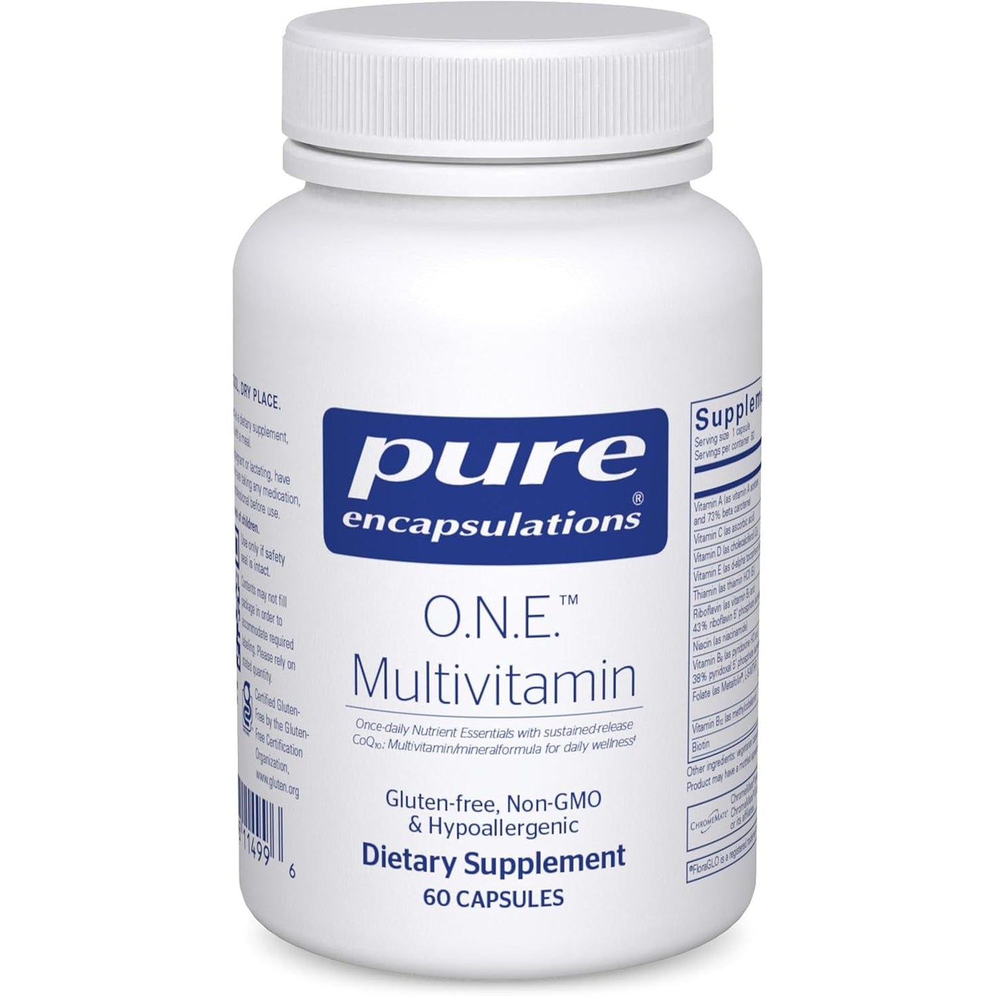 O.N.E. Multivitamin – Multivitamínico 1 al día con Metafolin®, CoQ10 y Luteína – Soporte cognitivo, visual y celular* – 60 cápsulas