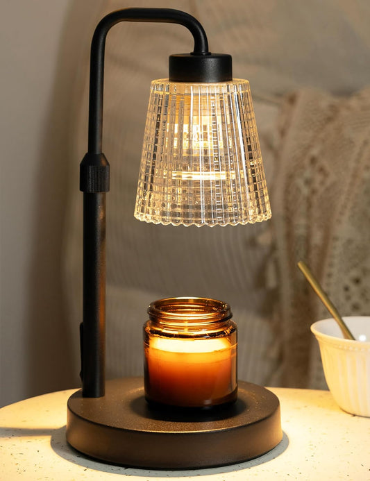 Lámpara Calienta Velas con Temporizador y Regulador de Intensidad – Decoración de Hogar, Regalo para Mujeres, Mamá o Nuevos Hogares – Incluye 2 Bombillas