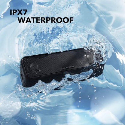 Soundcore 3 – Bocina Bluetooth Portátil (16 W), IPX7, 24 h de Batería, Drivers de Titanio, BassUp™, PartyCast, Ecualizador en App – Para casa, ducha, exterior y playa