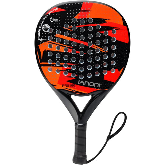 Padel Racket Carbon Fiber Surface with EVA Memory Flex Foam Core Lightweight Padel Racquet