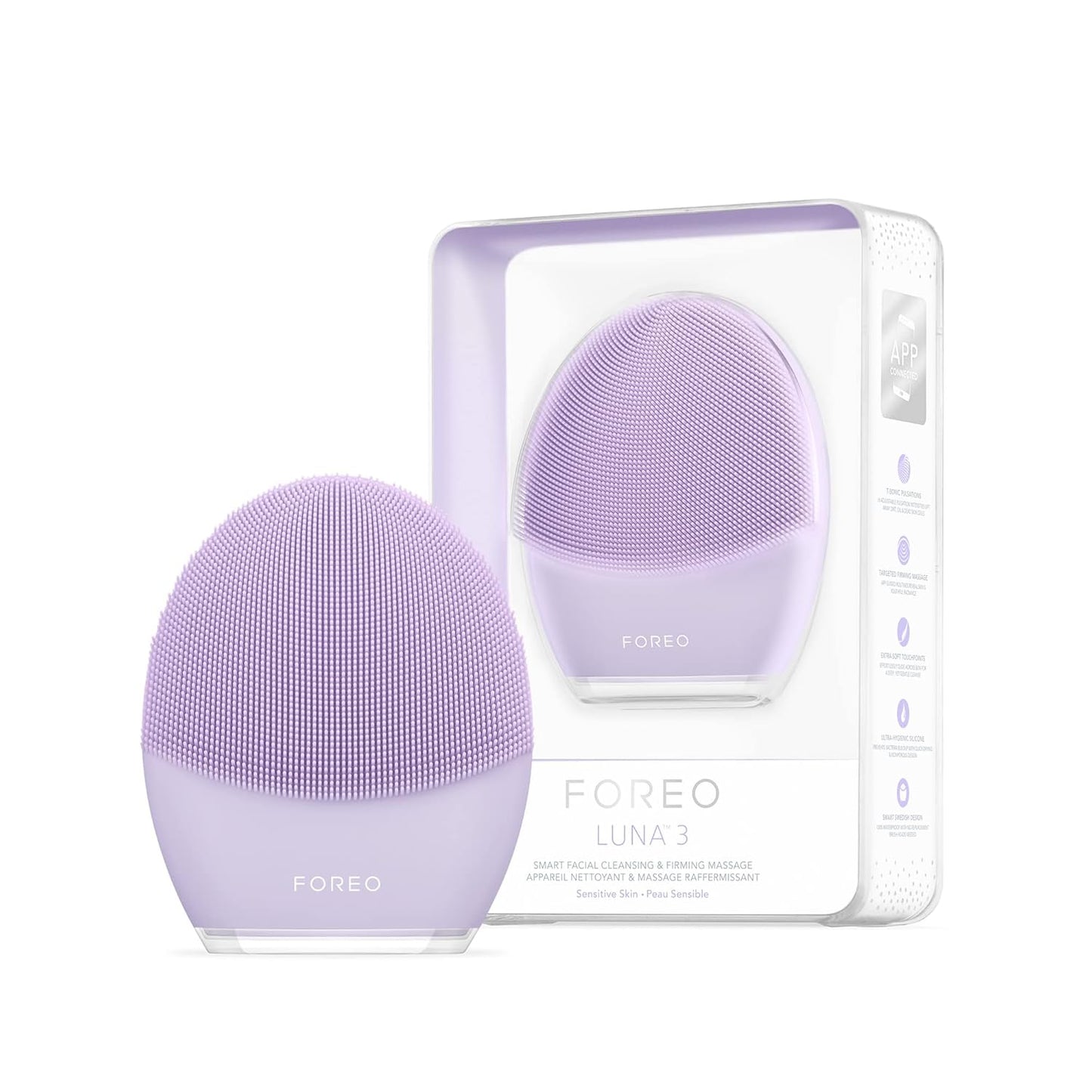 Limpieza de nivel spa en 1 minuto | Masaje reafirmante T-Sonic | Silicona ultrasuave e higiénica | Resistente al agua | Compatible con app | 2 años de garantía