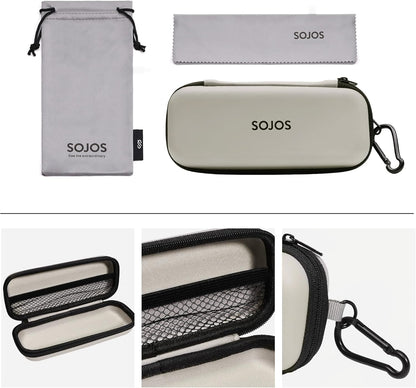 Lentes de Sol Cuadrados Polarizados Unisex, Marco TR90 Ultraliviano, Protección UV400 para Hombres y Mujeres
