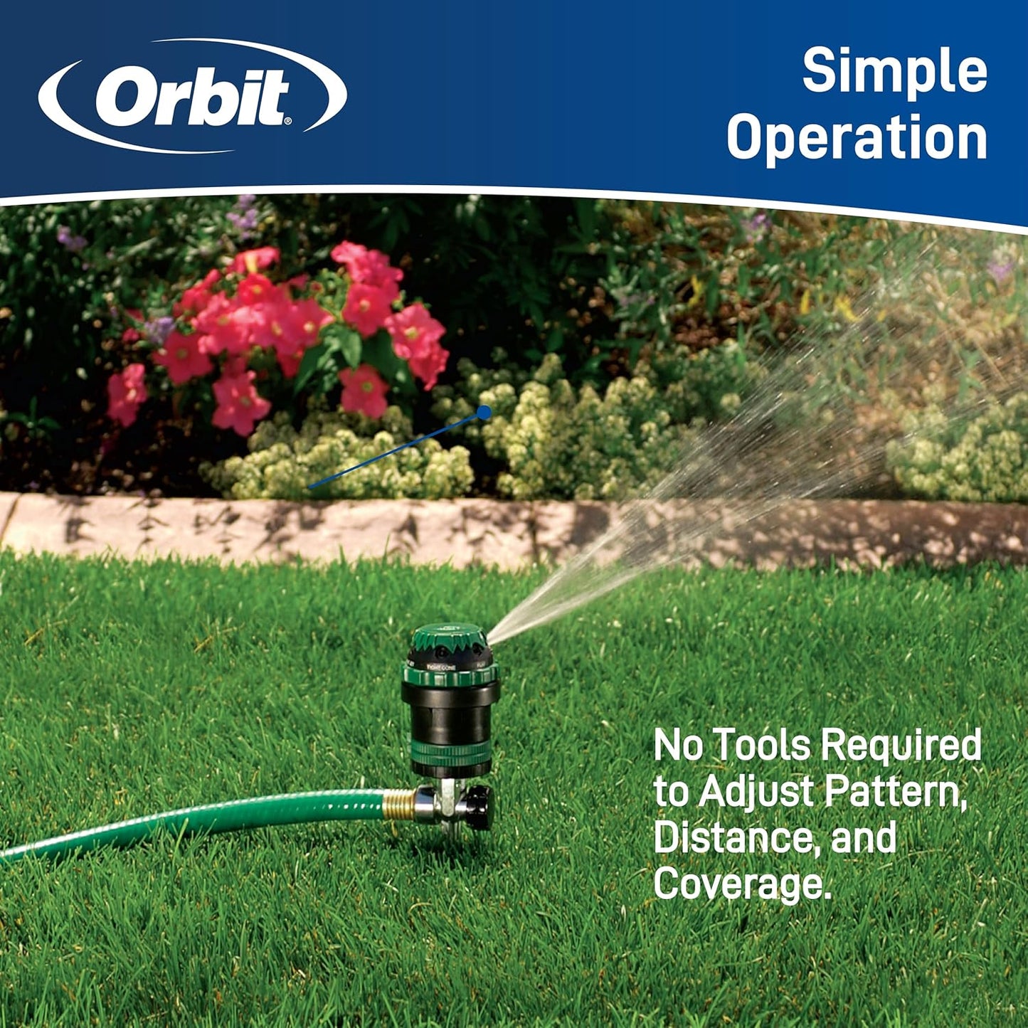 Aspersor Orbit H2O-6 con Mecanismo de Engranaje y Estaca