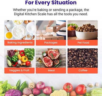 Báscula de Cocina Digital Etekcity 0.1g con Bowl – Acero Inoxidable, 11lb/5kg – Gramos y Onzas para Repostería, Cocina, Dieta y Preparación de Comidas