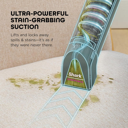 Shark StainForce HX101 Limpiador Portátil Inalámbrico de Manchas y Olores | Succión Potente, Fórmula 30x Más Eficaz, Alfombras, Tapizados, Escaleras, Incluye Caddy y Solución de Limpieza