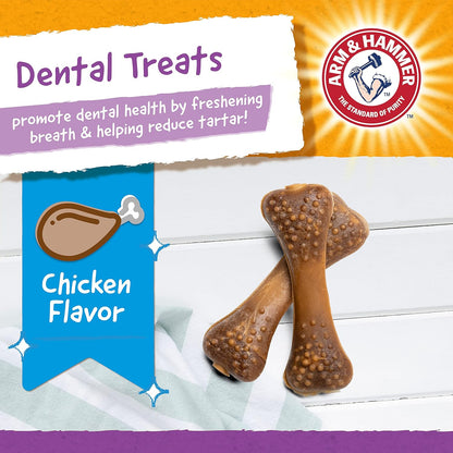 Arm & Hammer Nubbies Dental Treats para Perros | 139 Galletas Dentales con Bicarbonato y Calcio | Sabor Pollo