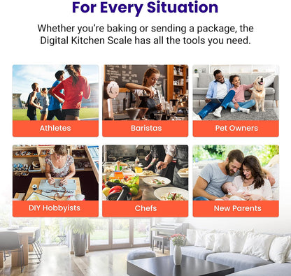 Báscula de Cocina Digital Etekcity 0.1g con Bowl – Acero Inoxidable, 11lb/5kg – Gramos y Onzas para Repostería, Cocina, Dieta y Preparación de Comidas