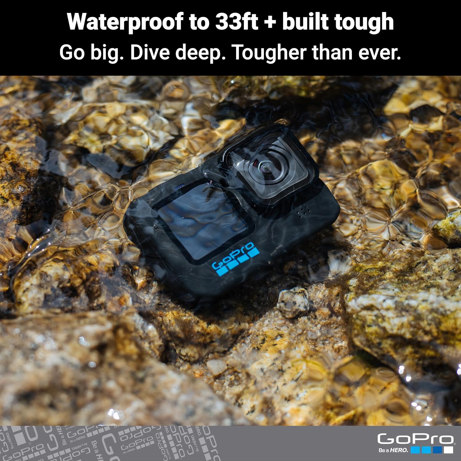 GoPro HERO10 Black – Cámara de acción 5.3K con GP2, 23MP, HyperSmooth 4.0, doble pantalla LCD táctil, y diseño impermeable