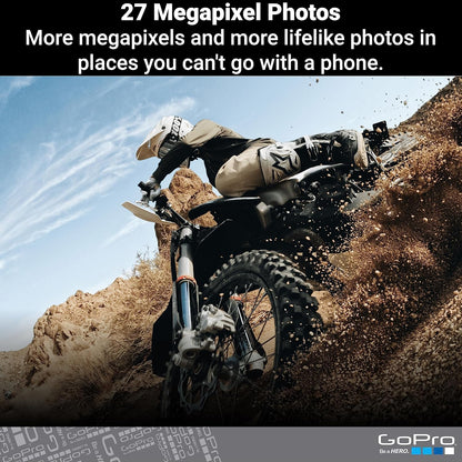 GoPro HERO11 Black – Cámara de acción 5.3K con sensor de 1/1.9", 27MP, HyperSmooth 5.0, transmisiones en vivo y resistencia al agua
