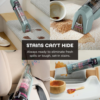 Shark StainForce HX101 Limpiador Portátil Inalámbrico de Manchas y Olores | Succión Potente, Fórmula 30x Más Eficaz, Alfombras, Tapizados, Escaleras, Incluye Caddy y Solución de Limpieza
