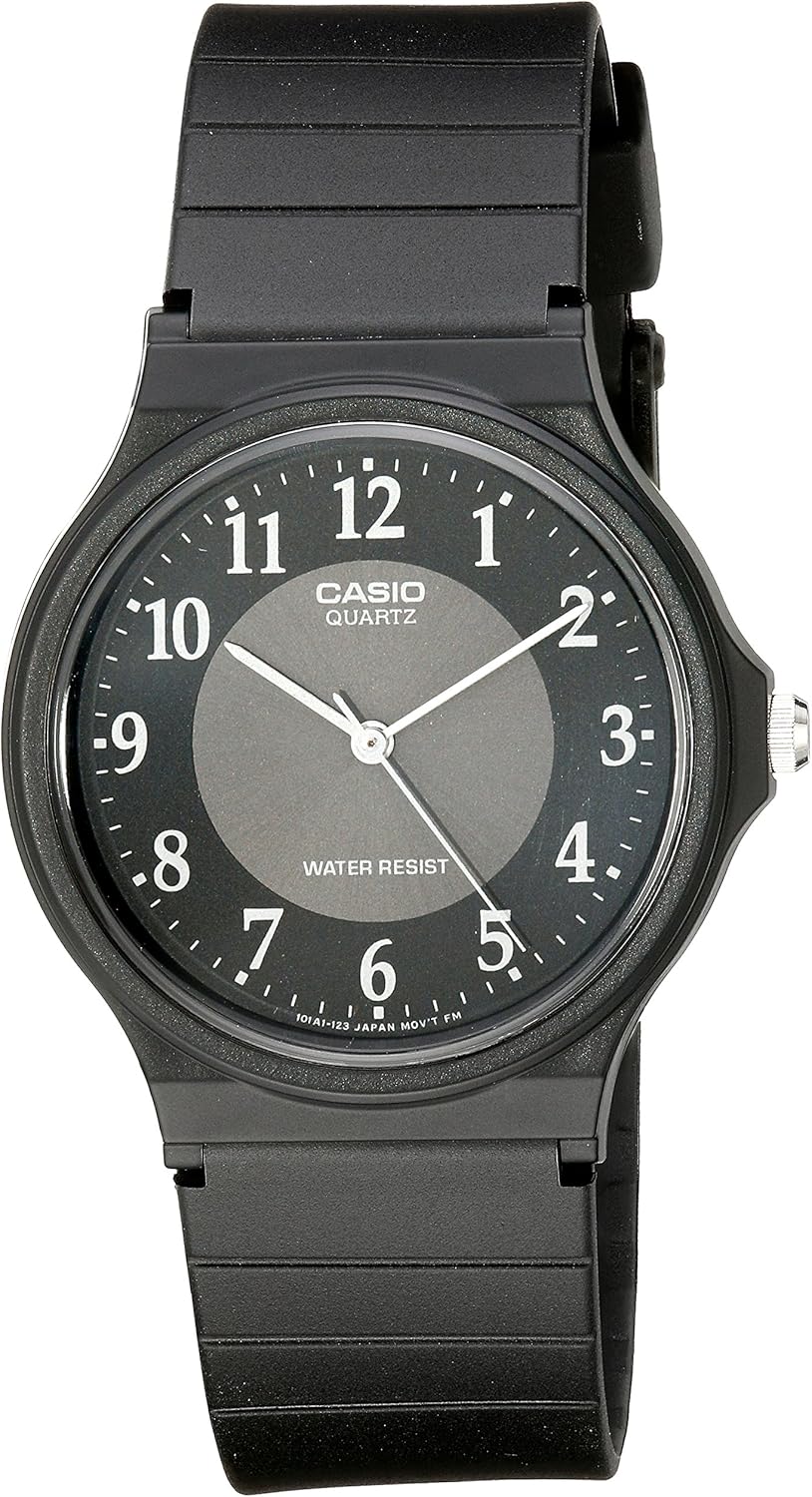 MQ24 Series | Quartz Analog Watch for Men | Water Resistant | Resin Case | Resin Band | Resin Glass | Three Hand Analog (HR, Min, SEC) | Classic Design | 3 Year Battery