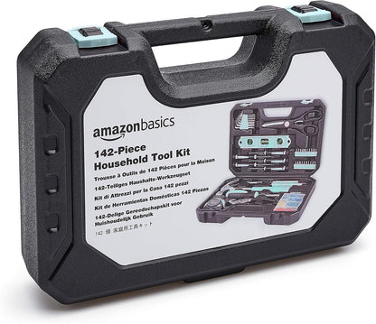 Kit de Herramientas para el Hogar con Maletín – 142 Piezas – Color Turquesa – Ideal para Reparaciones y DIY