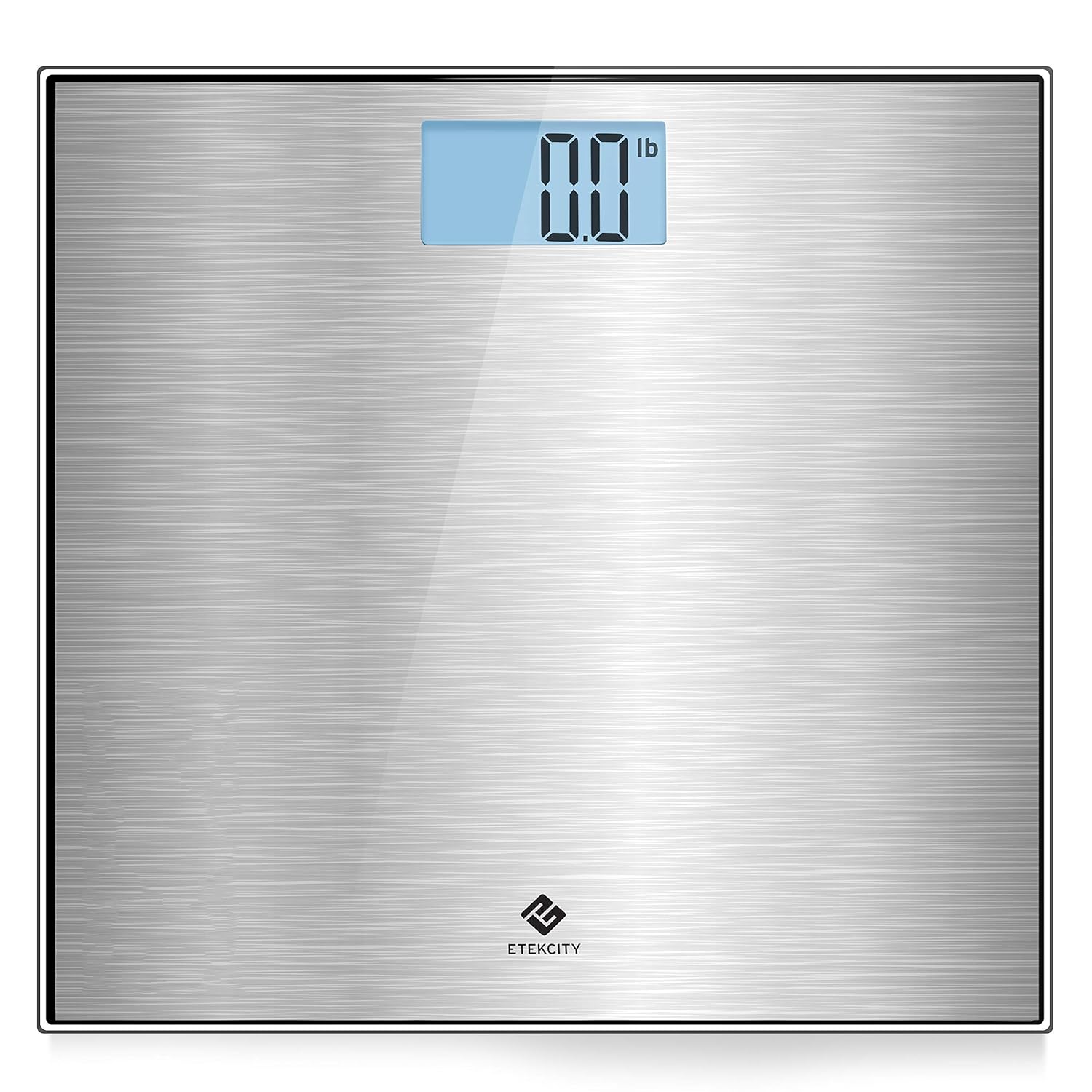 Báscula Digital de Baño – Plataforma Extra Ancha, Capacidad 200 kg/440 lb, Pantalla LCD Iluminada, Precisa y Segura, Vidrio Templado Reforzado con Cinta Métrica Incluida