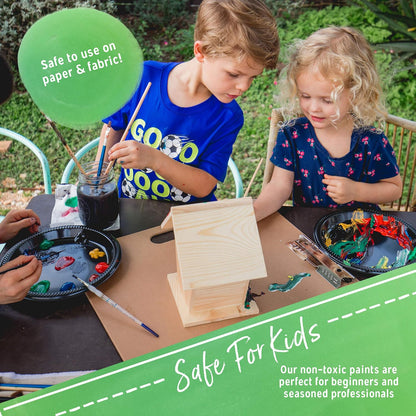 Kit de pinturas | 24 acrílicos + 3 pinceles | Adultos y niños