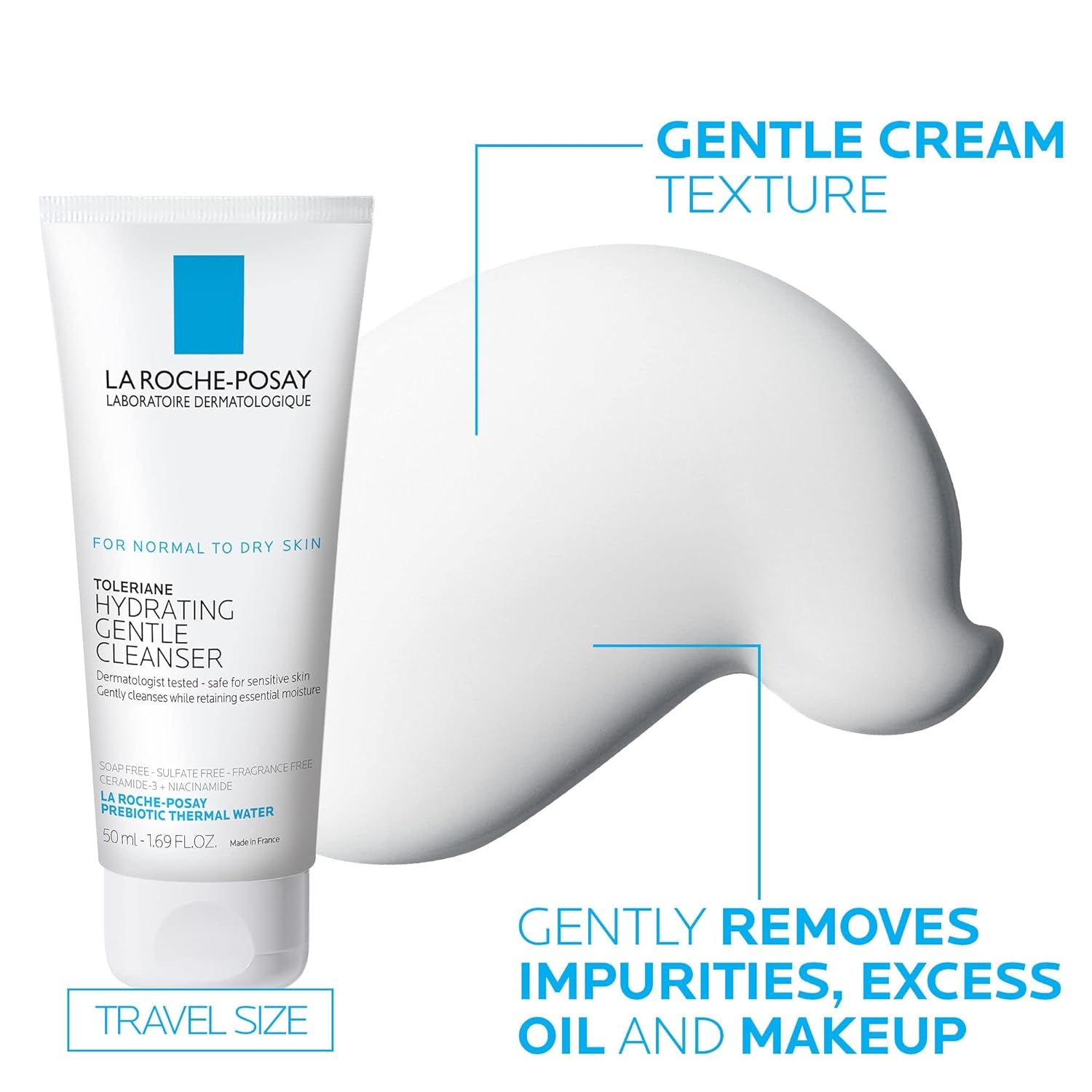 La Roche-Posay Toleriane Double Repair | Crema Facial Hidratante con Ceramida-3 & Niacinamida | Confort Inmediato & Hidratación Prolongada | Apta para Todo Tipo de Piel | Sin Fragancia