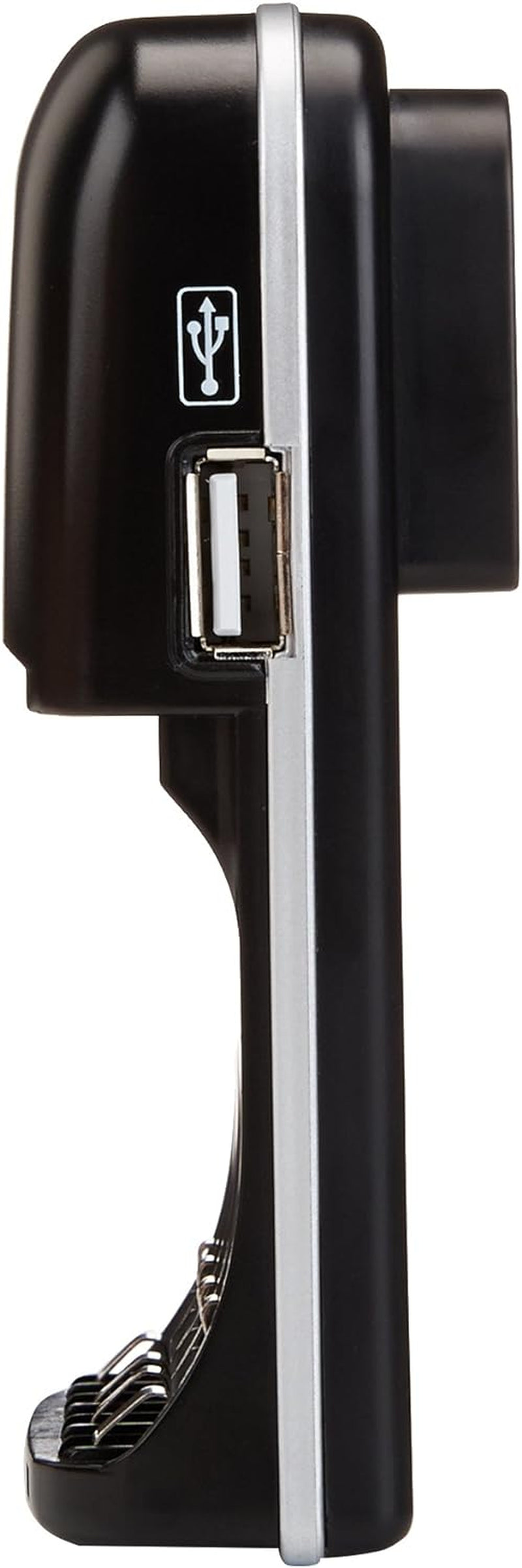 Cargador de Pilas Recargables AA/AAA Ni-MH con Puerto USB – 100–240 V, Enchufe Plegable, Negro