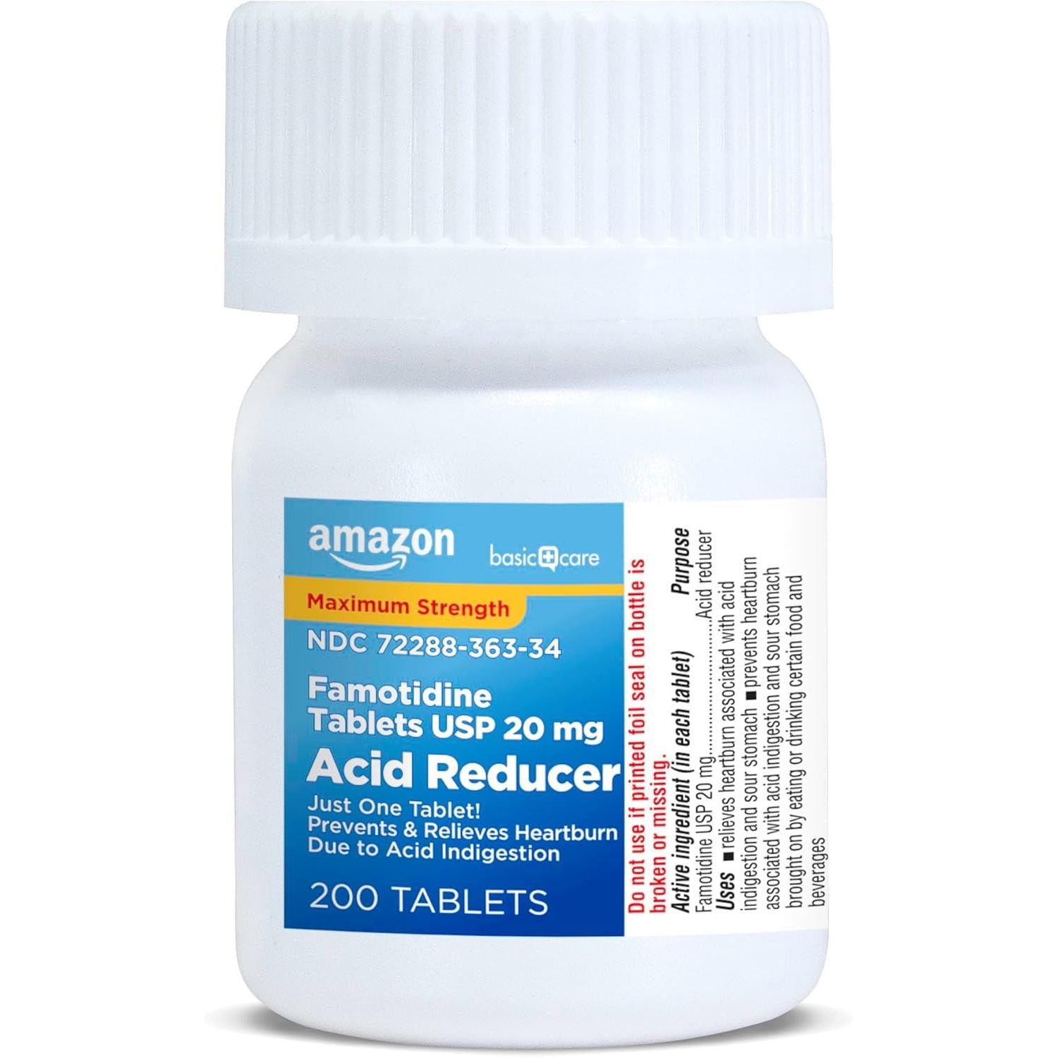 Amazon Basic Care Famotidina 20 mg – 200 Comprimidos