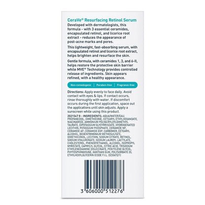 Serum CeraVe Resurfacing con Retinol - Tratamiento para Marcas Post-Acné - 30 ml