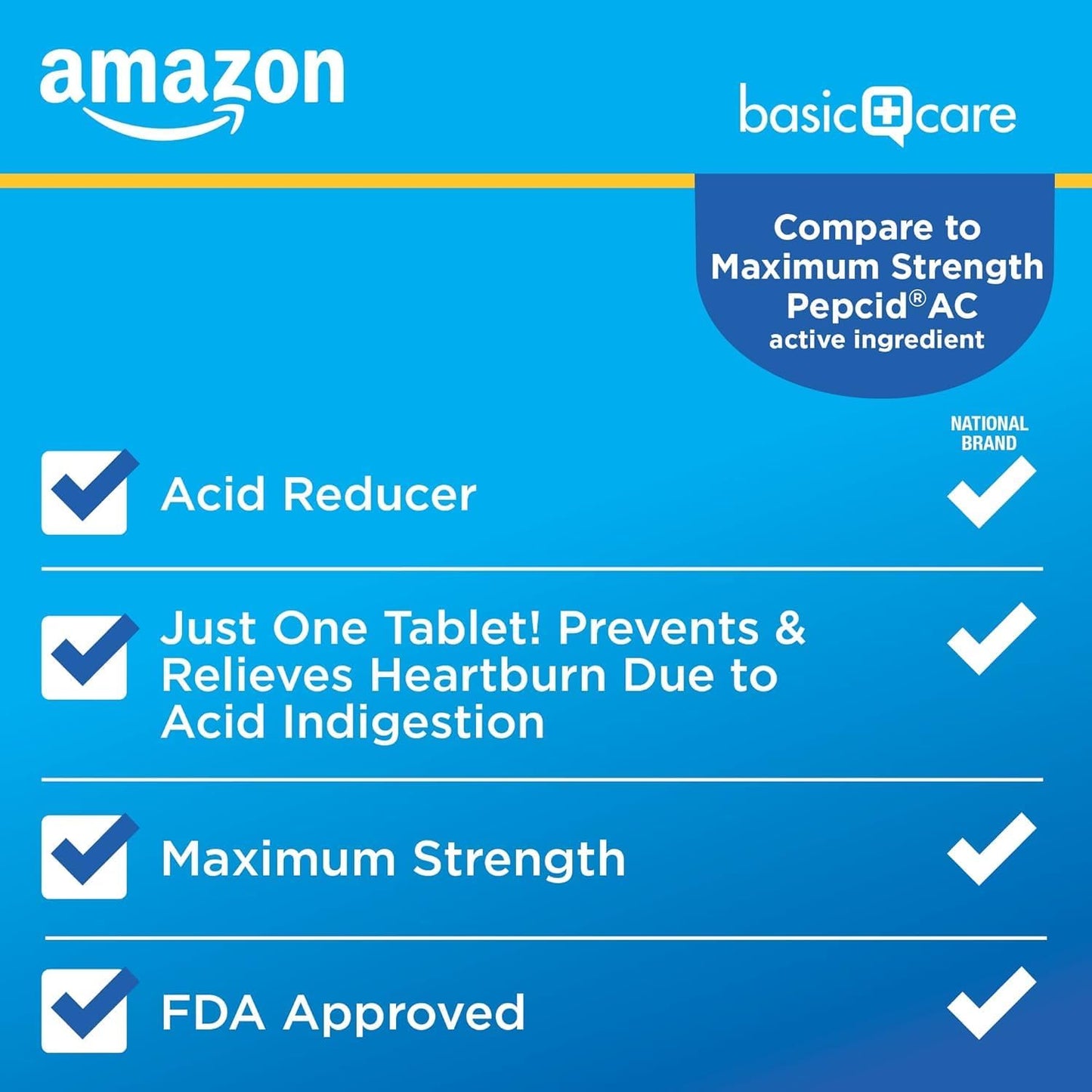Amazon Basic Care Famotidina 20 mg – 200 Comprimidos