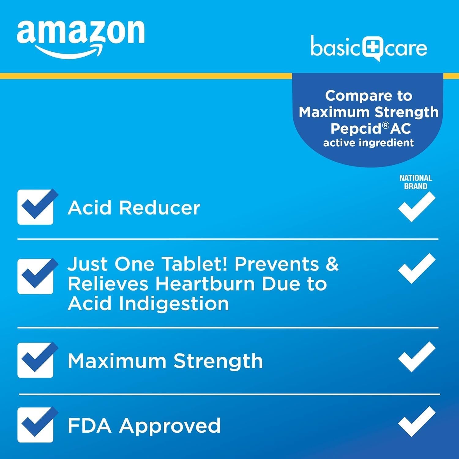 Amazon Basic Care Famotidina 20 mg – 200 Comprimidos