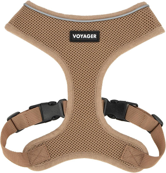 Arnés Voyager Aerolite Best Pet Supplies | No Pull, Reflectivo y Transpirable | Ajustable y Duradero | Beige XS