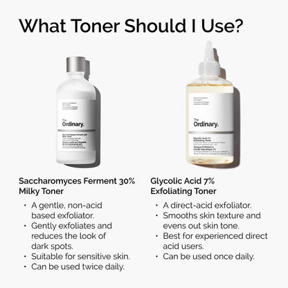 The Ordinary Glycolic Acid 7% Exfoliating Toner | Tónico Exfoliante Diario – Piel Más Luminosa, Suave y Tonificada – 240 ml