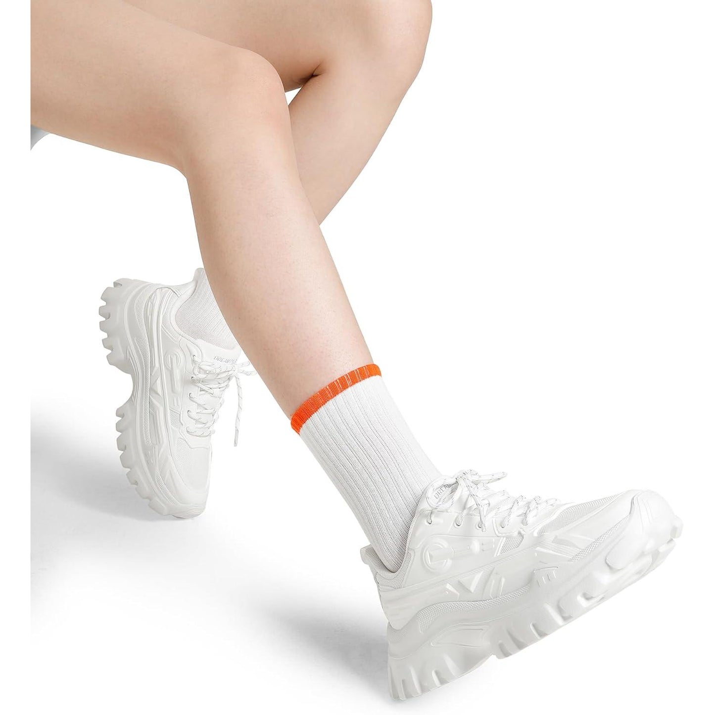 Zapatillas Mujer DREAM PAIRS Chunky | Sneakers de Plataforma Moda Casual con Cordones