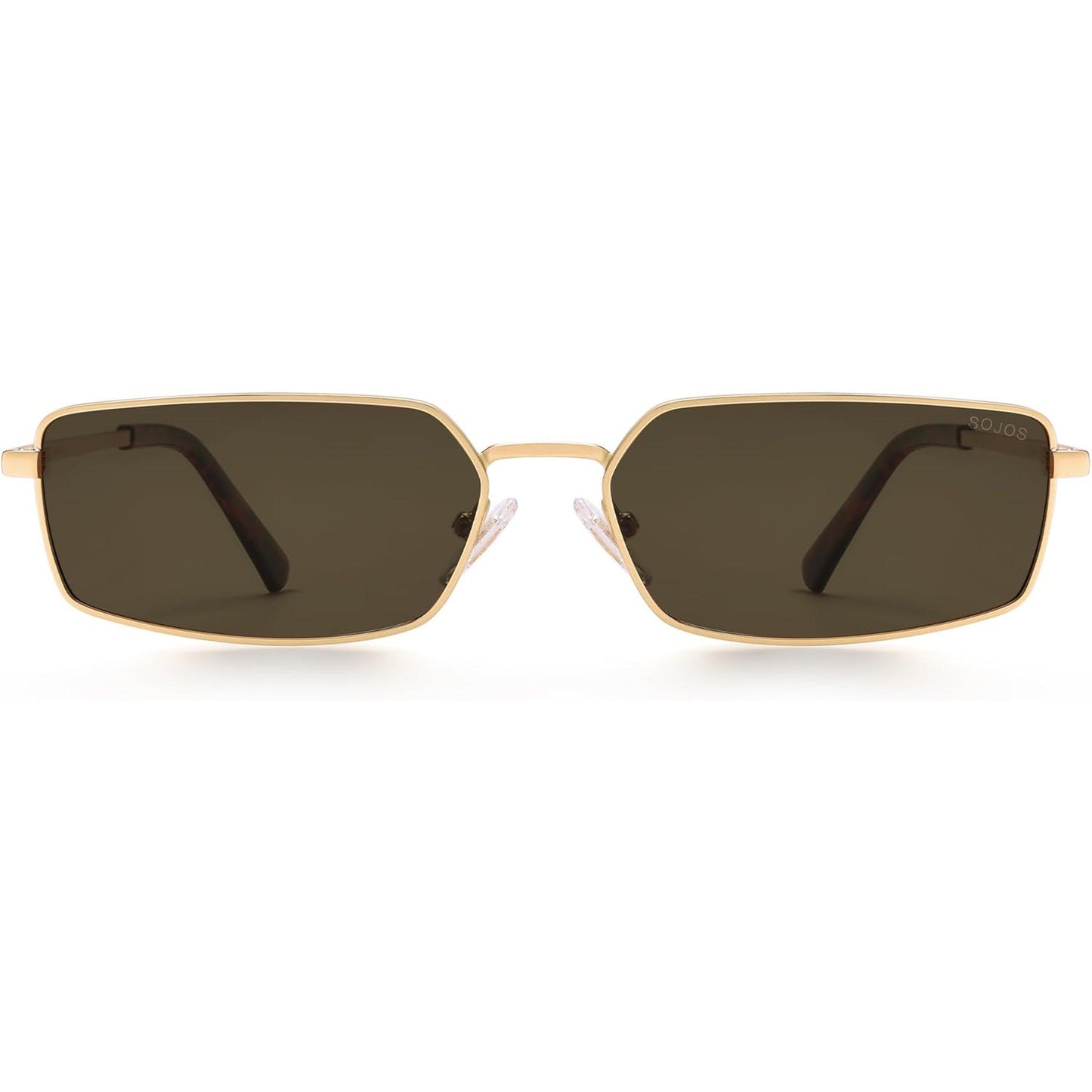 Rectangle Polarized Sunglasses for Women Men Flat Lenses UV400 Protection Vintage Shades