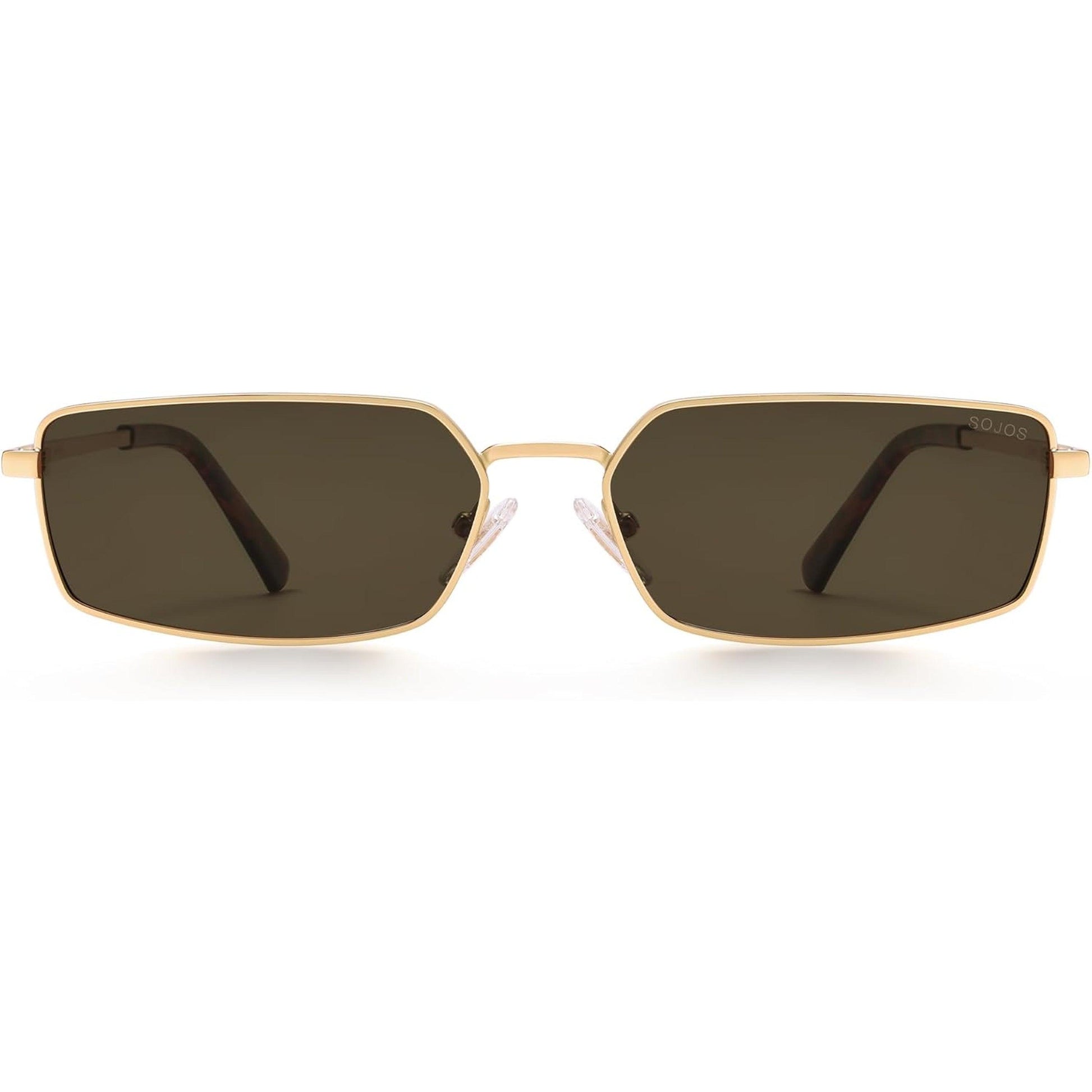 Rectangle Polarized Sunglasses for Women Men Flat Lenses UV400 Protection Vintage Shades