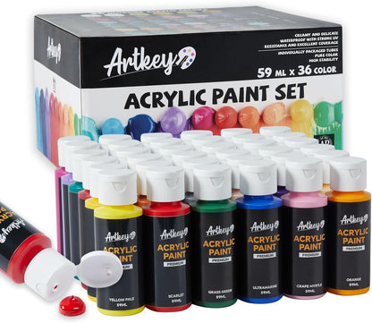 Set de 36 Pinturas ccrilicas colores variados