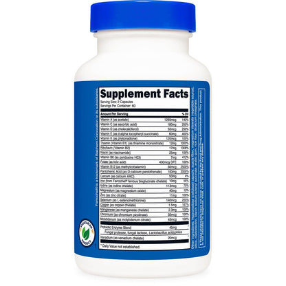 Nutricost Multivitamínico Completo con Probióticos y Minerales | 120 Cápsulas Vegetarianas