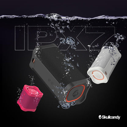 Skullcandy Terrain – Bocina Bluetooth portátil | IPX7 impermeable, radiadores pasivos duales, 14 h de batería, correa de muñeca de nailon, True Wireless Stereo