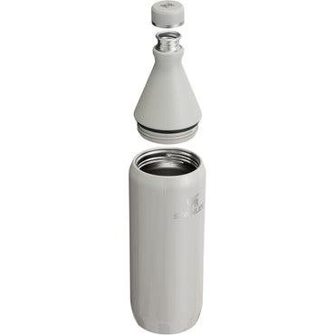 All Day Slim Bottle 34 Oz | Leakproof Twist on Lid | Slim Design for Travel and Gym | Insulated Stainless Steel Water Bottle | Bpa-Free | Ash Gloss