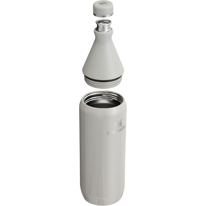 All Day Slim Bottle 34 Oz | Leakproof Twist on Lid | Slim Design for Travel and Gym | Insulated Stainless Steel Water Bottle | Bpa-Free | Ash Gloss