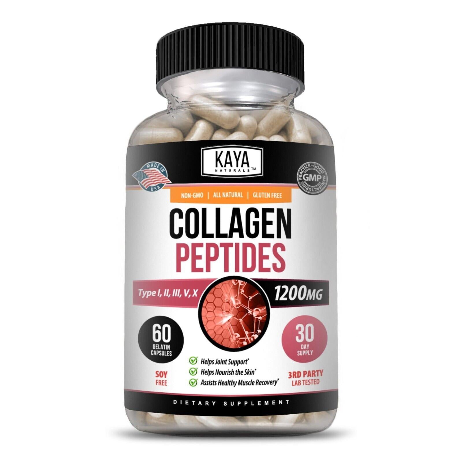Kaya Collagen Peptides + Ácido Hialurónico – 1200 mg | Cápsulas