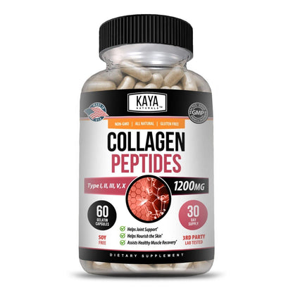 Kaya Collagen Peptides + Ácido Hialurónico – 1200 mg | Cápsulas