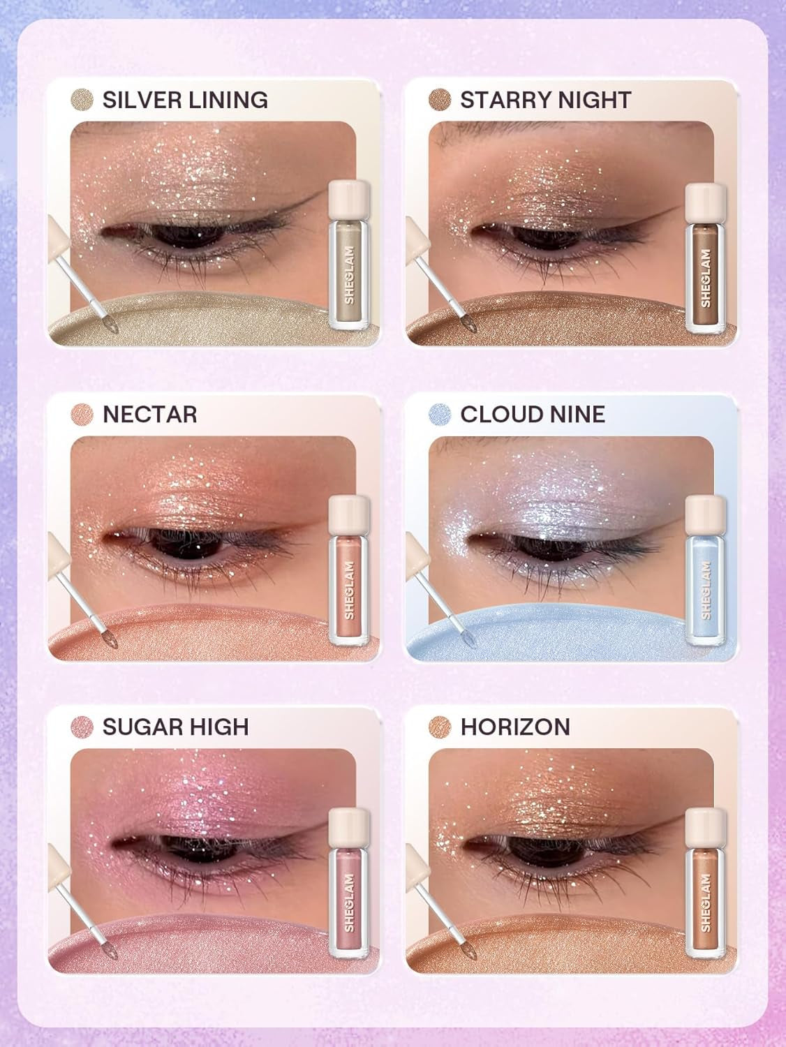 Tinte de ojos líquido larga duración | 16 horas | Sombra de ojos líquida brillante | Color: Nectar