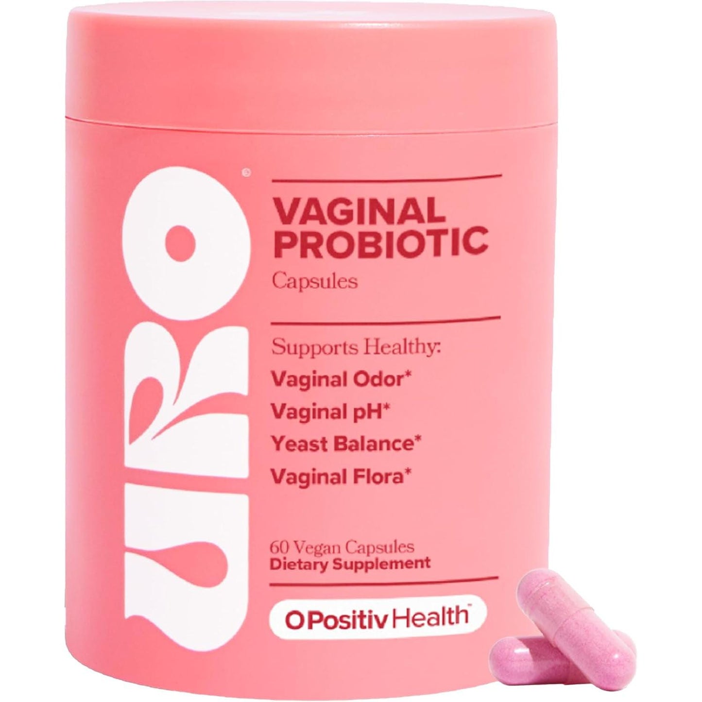 URO Probióticos Vaginales con Prebióticos – pH Balanceado, Flora Vaginal Sana y Control del Olor | 60 cápsulas (30 días) | 