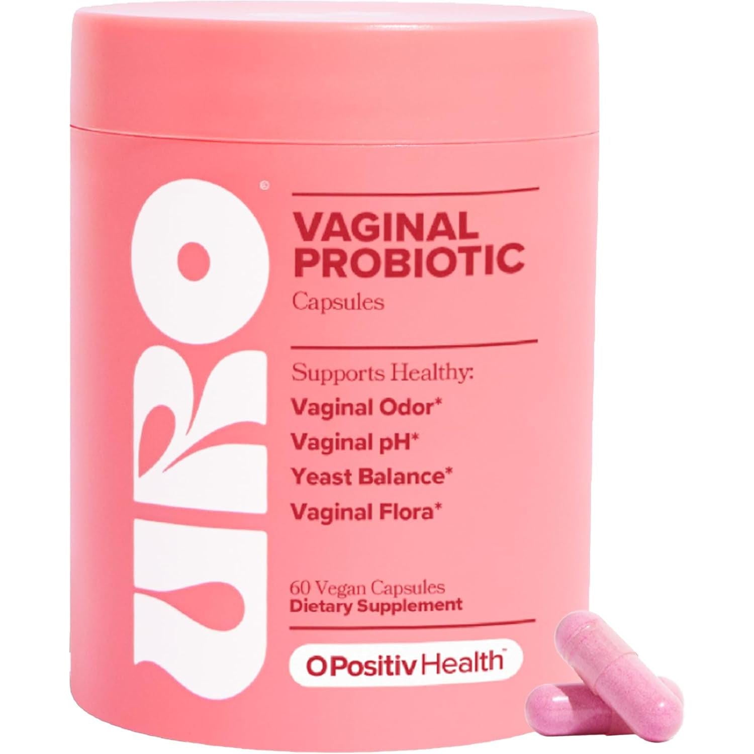 URO Probióticos Vaginales con Prebióticos – pH Balanceado, Flora Vaginal Sana y Control del Olor | 60 cápsulas (30 días) | 