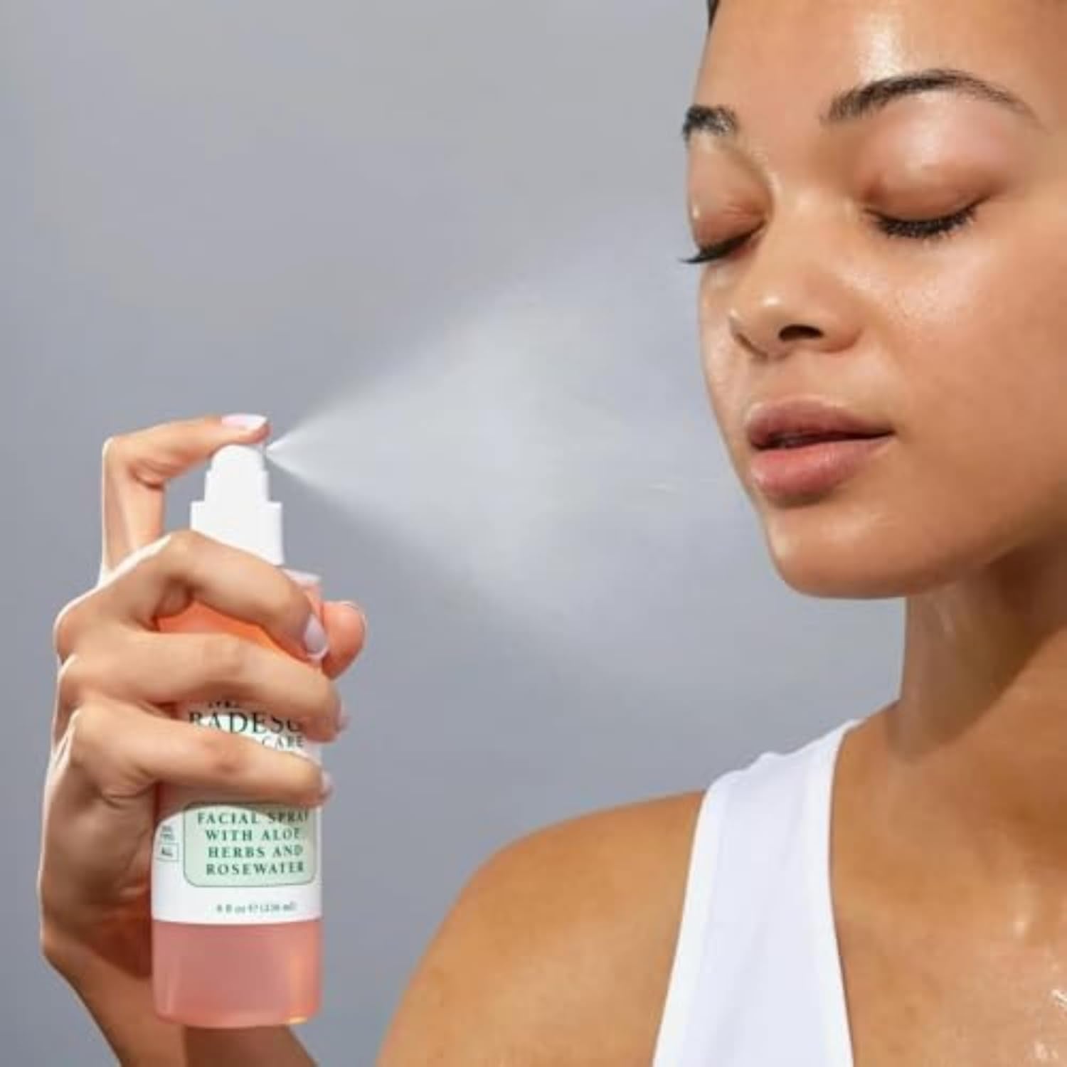 Bruma Facial con Aloe, Hierbas & Agua de Rosas | Hidrata, Reaviva el brillo y ayuda a clarificar | Acabado “dewy” | Apta para todo tipo de piel